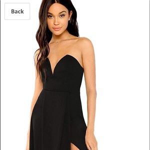 Bandeau long black dress